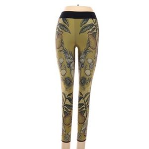 🐦 Unique! Rare! Ultracor Yellow Botanical Print Leggings 🐦
